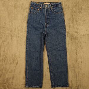 Levi's jeans Ribcage Straight Ankle women's 27 stonewash blue denim